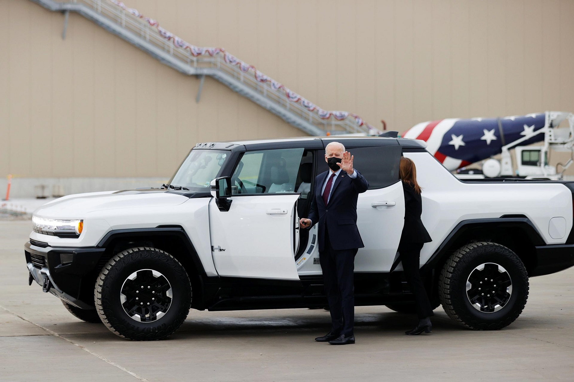 Joe Biden Drives Electric Hummer, Talks EV Infrastructure